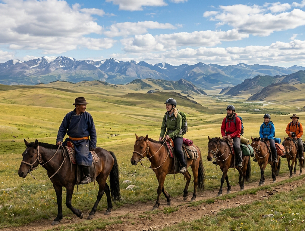 Ride Across the Altai with Local Kazakh Horsemen